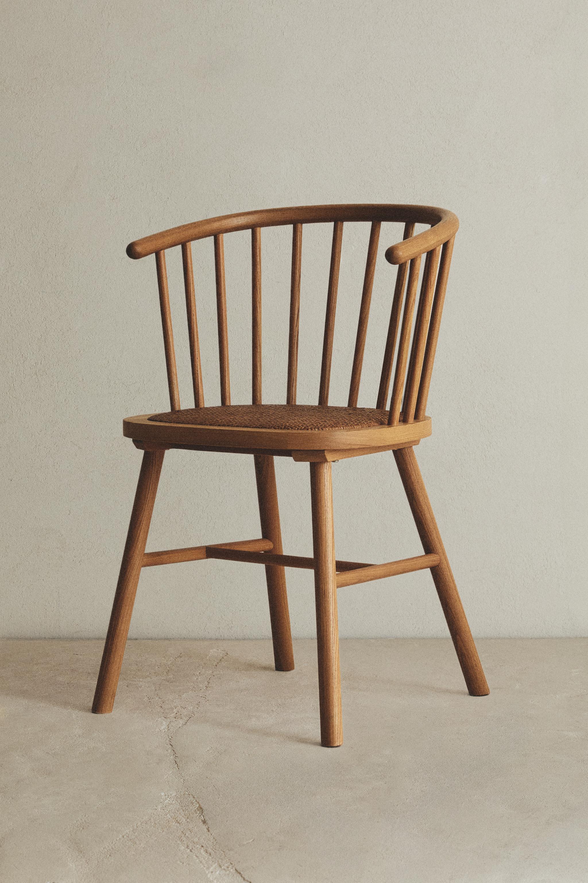 CHAISE FRÊNE ET ROTIN